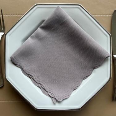 Imagem de Guardanapo de Tecido Oxford Kit 100 Acabamento a Laser 33 x 33 CM Mesa Posta (Cinza Prata)