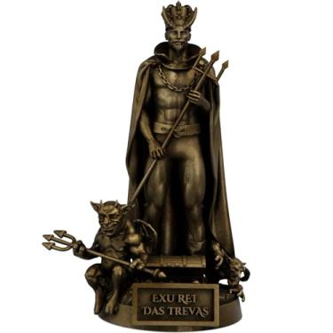 Imagem de Estátua Exu Rei das Trevas Umbanda Candomblé (Cor Ouro Velho)