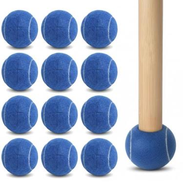 Imagem de 4 peças de capas de perna de mesa e cadeira de bolas de tênis, coberturas deslizantes para pernas de móveis e proteção do chão, almofadas de móveis de feltro resistentes de longa duração