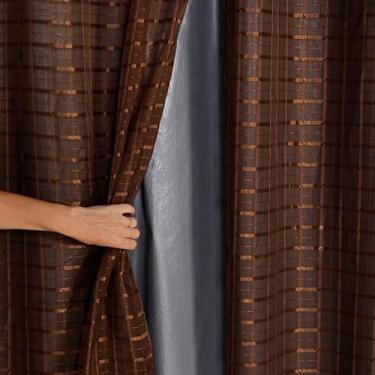 Imagem de Cortina Blackout PVC Cinza Voil Xadrez 2,00m x 1,40m Forro 100% PVC/Vo