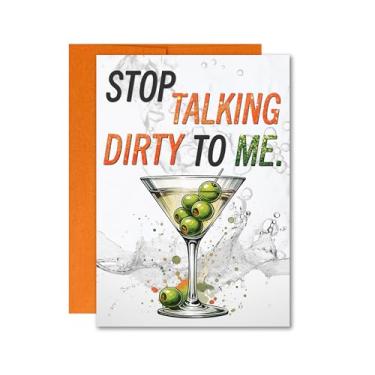 Imagem de Cartão de felicitações Dirty Martini Taylor The Life of a Showgirl Stop Talking Dirty to Me 12,76 x 18 cm com envelope