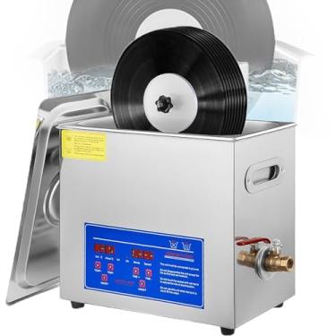 Imagem de Limpador UltrassôNico PortáTil 6.5 L,Temperatura AjustáVel/AçO InoxidáVel 304,Ele Pode Limpar De 1 a 6 Registros Por Vez,Para Joias de CD de Vinil