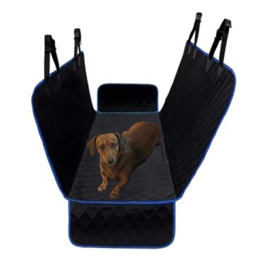 Imagem de Capa Protetora Pet 4 em 1 para Carro, Impermeável, Anti-deslizante, Banco Traseiro, Preto com Azul, Resistente à Sujeira e Desgaste, Fácil de Limpar