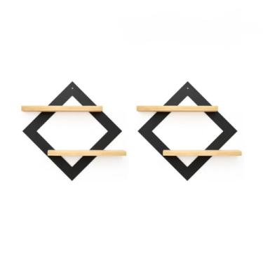 Imagem de Prateleira Parede Preto Pinus Decoração Moderna Resistente(2)