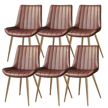 Imagem de Cadeiras para móveis de sala de jantar de cozinha, cadeira de cozinha de couro, conjunto de 6 cadeiras de jantar, simplicidade moderna, quarto, sala de casamento, varanda, sofá, cadeira, penteadeira