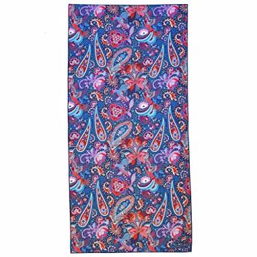 Imagem de Yalych Toalha de banho, toalha de praia grande de pelúcia curta de microfibra secagem rápida sem areia toalhas de praia listradas para esportes adultos toalha de banho 153 x 77 cm B toalhas (cor: A