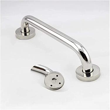 Imagem de LUOFDCLDDD Barra de apoio de segurança, barras de apoio para banheiras e chuveiros, cromado polido antiderrapante para banheiro, suporte de parede trilho de suporte de segurança para idosos