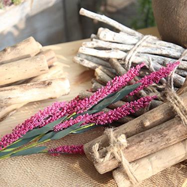 Imagem de Yalych 12 cabeças PE artificial lavanda flores falsas buquê de casamento decoração de casa lavanda hortênsia flores artificiais flores artificiais (cor: C, tamanho: tamanho único)