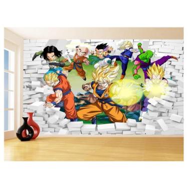 Imagem de Papel De Parede 3D Dragon Ball Goku Vegeta Anime 3,5M Dbz34 - Você Dec