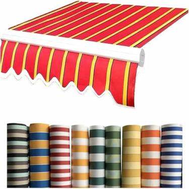 Imagem de Cobertura de toldo de janela de porta de pátio, substituição de tecido retrátil para toldo de pátio (apenas tecido) tela de sombra de jardim para deck, varanda, quintal-