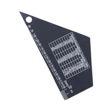 Imagem de Alomejor Ferramenta de Régua de Medição de Ação de Corda de Guitarra de Aço Inoxidável Com Alta Dureza, Bordas Suaves, Revestimento Preto para Guitarra Elétrica