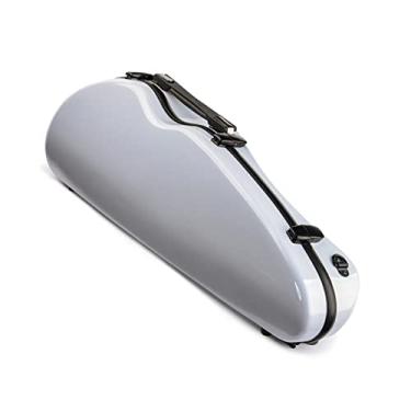 Imagem de Estojo Para Violino Branco Tamanho 4/4 Composto De Fibra De Carbono Portátil Estojo Rígido Para Violino Com Higrômetro Tamanho Completo Estojo de Violino