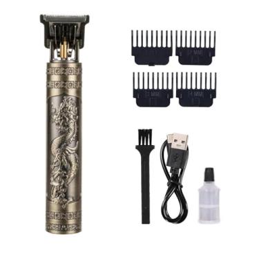 Imagem de KagoLing Máquina Profissional Dragão Acabamento Sem Fio Recarregável Com Limitador de Lamina Ajustável 4 Pentes Óleo Escovinha Kit Conjunto Aparador Acabamento para Cabelo Barba Pezinho