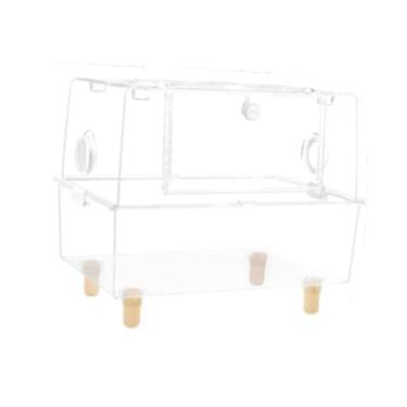 Imagem de Bothyi Gaiola transparente para hamster Gaiola para animais de estimação pequena Gaiola portátil para animais pequenos Suprimentos para hamster Gerbils