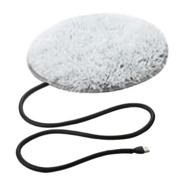 Imagem de Gralara Tapete térmico portátil, leve e macio para gatos, ideal para casa e viagens. Cobertor elétrico para animais de estimação de pequeno porte, como, Cinza Gradiente