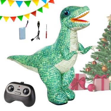 Imagem de Dinossauro Inflável com Controle Remoto | 90 Centímetros | Brinquedos de Dinossauro,2.4GHZ Recarregável Realista para Crianças Dos 6 Aos 12 Anos Jogos Ao Ar Livre Festa de Halloween Aniversário