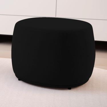 Imagem de Puff Decorativo Living Aisha Orgânico Suede Preto - Desk Design