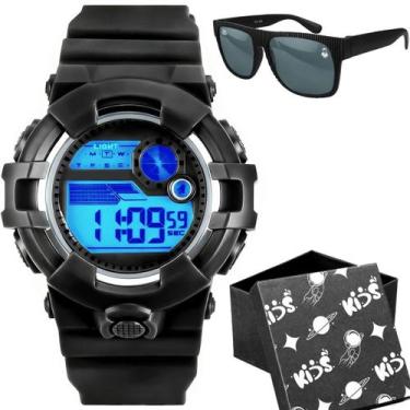 Imagem de Relogio Digital Criança Menino Infantil + Caixa criança esportivo adol