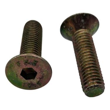 Imagem de 2x Parafuso Cab Chata Sextavado Interno Allen M8x30 8.8 A2c - MV