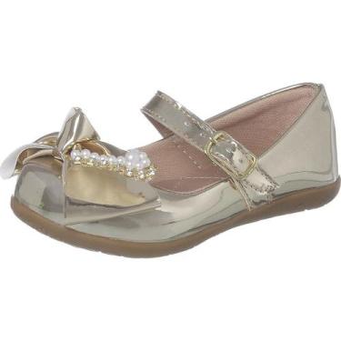 Imagem de Sapatilha Feminina Infantil Boneca Sapato Menina Laço Perola Delicada 