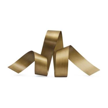 Imagem de Adorno de Parede Decorativo Abstrato em Metal Dourado Fosco 100cm 2119