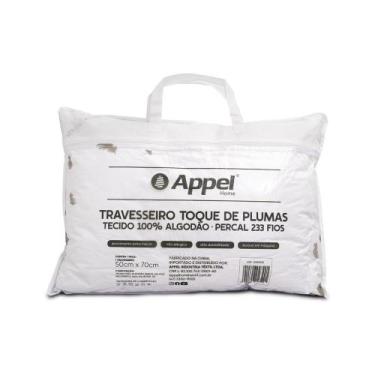 Imagem de Travesseiro Toque de Plumas Algodão Appel Home  Conforto Antialérgico 
