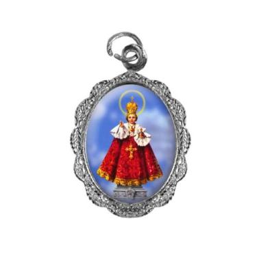 Imagem de 100 Medalhas de Alumínio Menino Jesus de Praga - SJO Artigos Religioso