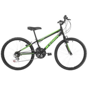 Imagem de Bicicleta Masculina Infantil Passeio Aro 24 18V Wendy Vbrake, Preto, V