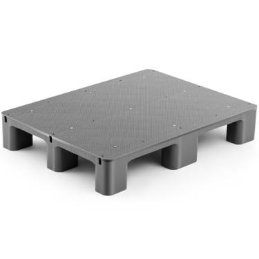 Imagem de Vercraft 1 peça de palete de plástico para armazenamento de porão fácil empilhamento leve palete exibição de piso sala de piso supermercado armazém de Natal, suporta até 907 kg (80 cm C x 61 cm L x 12