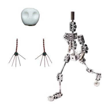 Imagem de HYZHANHONG Figura de fantoche de metal de 12 CM-20 CM, animação Stop Motion com mãos e crânio Kit de armadura DIY Stop Motion para animação Stop Motion e fabricante de argila, 16 CM,20CM