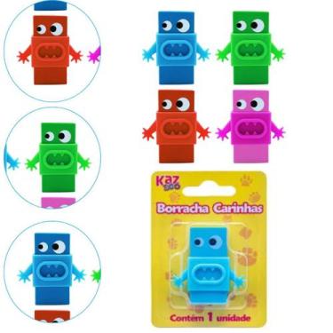 Imagem de Borracha Plástica Cores Sortida Com Capa de Monstrinho Kaz