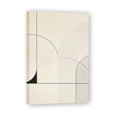 Imagem de O poder do minimalismo arte em tela minimalista: tons neutros serenidade grande área em branco para decoração de espaço calmo 80 x 120 cm emoldurada