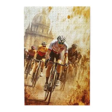 Imagem de CDSASHCA Quebra-cabeça de madeira adulto inspirado no Tour de France Sprint de 1000 peças - ação de alta velocidade, obras de arte exclusivas para adultos, aproveite o processo de resolução, escolha