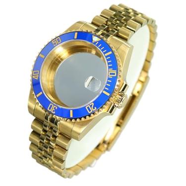 Imagem de FEIYASHI Caixa de relógio de aço SUB Diver dourada de 40 mm com vidro de cristal de safira para movimento NH35/34/36 Miyota8215 ETA2824, Tampa inferior de vidro 1, For NH35/34/36/38 4R36 Movement