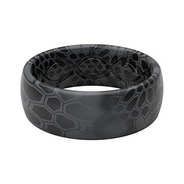 Imagem de Groove Life Anel de casamento de silicone para homens – Anéis de borracha respirável para homens, cobertura vitalícia, design exclusivo, anel masculino de ajuste confortável – Camuflagem original Kryptek, Typhon, 7