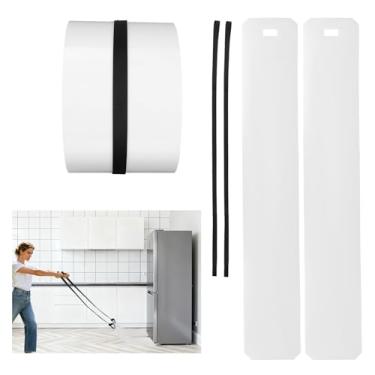 Imagem de 2pçs Deslizadores Eletrodomésticos com 2 Alças Puxar, Deslizadores Movimento Móveis Movedores Eletrodomésticos Máquinas Lavar Geladeiras Proteção para Pisos Madeira e Porcelanato