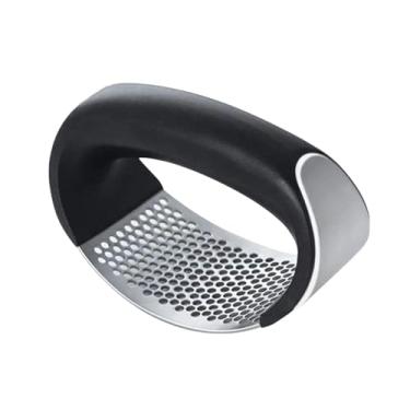 Imagem de Espremedor de Alho em Aço Inoxidável Ralador e Triturador Manual com Cabo Ergonômico para Cozinha Prática e Rápida