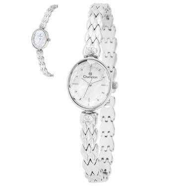 Imagem de Relógio Champion Feminino Ref: Cf25803q Oval Bracelete Prateado