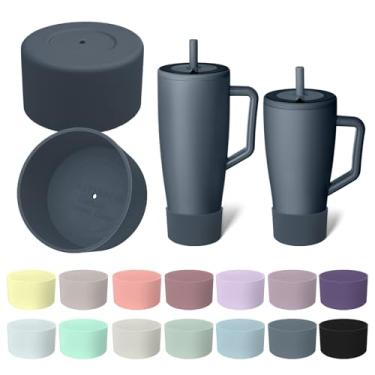 Imagem de Kaitiaki 2 peças de bota de silicone compatível com Brumate Era 1,134 g copo de 850 g, capa de manga inferior antiderrapante, acessórios para garrafas de água protetoras, livre de BPA (azul anoitecer)