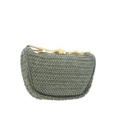 Imagem de Bolsa em Ráfia – Com Alça Metalizada Dourada-Feminino