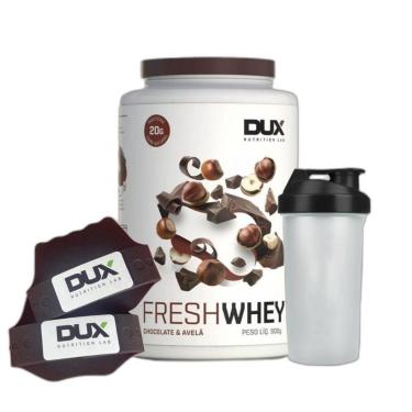 Imagem de Fresh Whey Isolado Hidro Belga 900g Luva Dux + Coqueteleira-Unissex