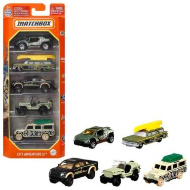 Imagem de Toy Car Collection Matchbox, pacote com 5, escala 1:64 para crianças a partir de 3 anos