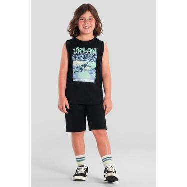 Imagem de Conjunto infantil menino de skate Brandili, 4, Preto