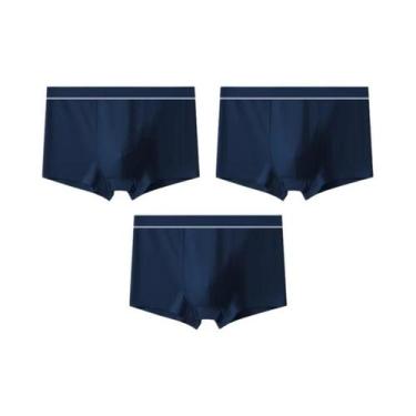 Imagem de Cuecas Boxer Masculinas De Algodão Respirável 3PCS Shorts Esportivos P