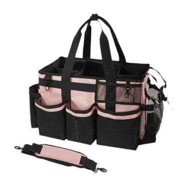 Imagem de Fenteer Organizador de ferramentas de limpeza com vários compartimentos e alças ajustáveis ​​para kit de ferramentas de carro e jardim.