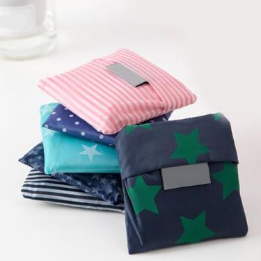Imagem de Sacolas de compras reutilizáveis leves e duráveis, laváveis na máquina e dobráveis, conjunto clássico de 6 peças