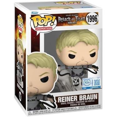 Imagem de Funko Attack on Titan Final Season Reiner Braun Boneco Pop de vinil exclusivo de 1996 com protetor Pop
