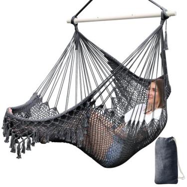 Imagem de Silla Hamaca Chihee de Algodón Suave con Cuerda Extra Grande