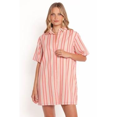 Imagem de Petal & Pup Minivestido feminino Norah rosa listrado, Listra rosa, P