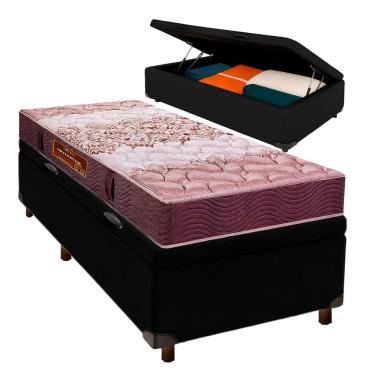 Imagem de Conjunto Cama Box Bau Blindado Solteiro + Colchão D26 Ortophedic Sankonfort